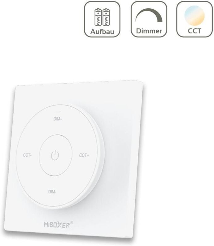 Mini rf Wandschalter - einfarbig + cct - Magnethalter - MiLight