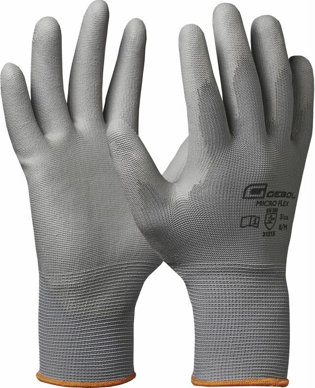 Thumbnail - Schutzhandschuh Micro Flex Arbeitshandschuh grau Größe 11 1 Paar - Gebol