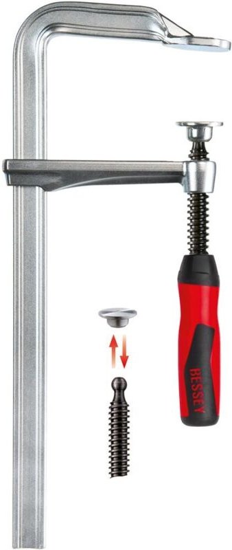 Ganzstahl-Schraubzwinge 2K-Griff 800x120mm - Bessey