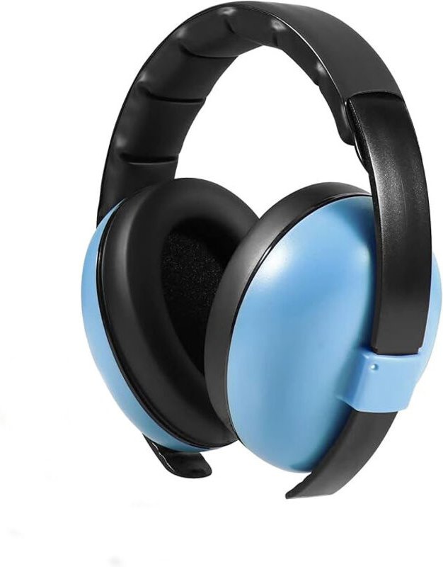 Baby-Gehörschutz-Kopfhörer – Geräuschunterdrückung – 0–3 Jahre Blaue Baby-Ohrenschützer