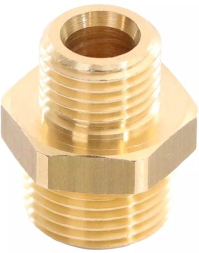 Druckluft Doppelnippel ag 1/4 und ag 3/8', Druckluftnippel aus Messing