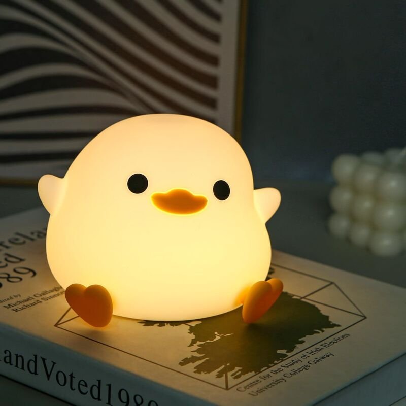 LED-Nachtlicht aus Silikon – Helligkeit einstellbar + Timer, Schlafzimmerdekoration, Geschenk für Babys/Mädchen/Frauen