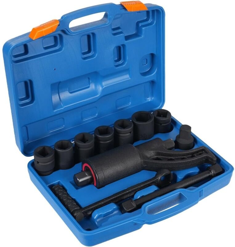 Drehmomentverstärker 5500 Nm, Übersetzung 1:58, Radmutternschlüsselsatz, 21 mm/24 mm/27 mm/30 mm/32 mm/33 mm/38 mm, Vier...