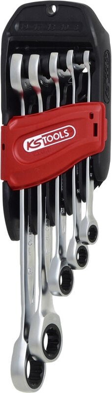 Ks Tools duo GEARplus Ratschenringmaulschlüssel-Satz mit Maul-Ratschenfunktion, 5-tlg.