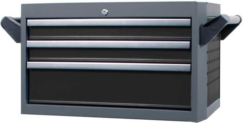 Werkstattwagenaufsatz für Werkstattwagen galaxy mit 3 Schubfächern Schwarz/Silbergrau - Projahn