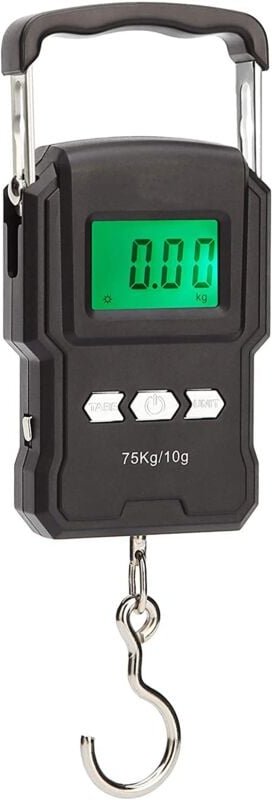 Memkey - Hängewaage, elektronische Angelwaage, elektronische digitale Angelwaage, Post-Hängehakenwaage mit Maßband mit h...