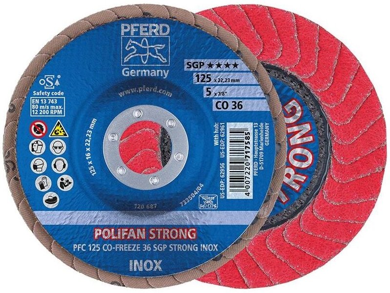 Fächerschleifscheibe CO36FREEZE sgp strong 125mm K36 Pferd