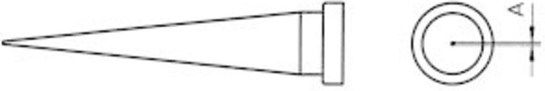Weller - LT-1L Lötspitze Langform, konisch Spitzen-Größe 0.2 mm Inhalt 1 St.