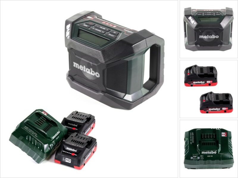 Metabo R 12-18 DAB+ BT Akku Baustellenradio 12-18 V DAB+ + 2x LiHD Akku 4,0 Ah + Ladegerät