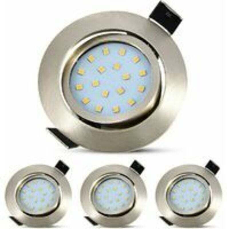 4er Set LED-Einbaustrahler, 5W LED-Deckeneinbauleuchten, 40° verstellbar, Beleuchtung bis 120°, Ultraflach 28mm Dicke, N...