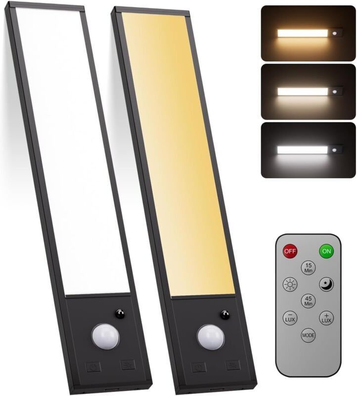 LED-Schrankleuchte mit Bewegungsmelder, 4 Modi, Unterbau-Nachtlicht, 2er-Pack