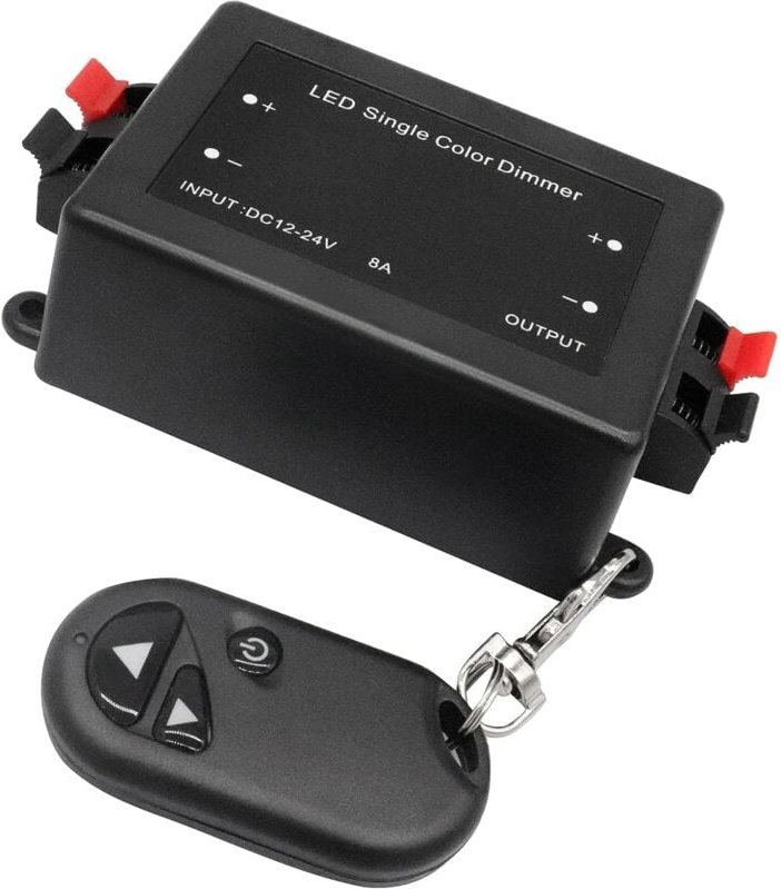12V kabelloser LED-Dimmer mit Fernbedienung, für alle Arten von dimmbaren LED-Lampen (schwarz) - Sollbry