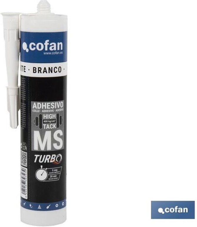 Extra starker 'ms Turbo'-Kleber für alle Arten von Materialien, weiß (290 ml)