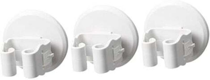 3 Stück Kunststoffhaken zum Aufhängen, weißer Mopp-Besenhalter, Mopp-Clip, Besenklemme, Besenclip, Mopp-Clip-Haken ohne ...