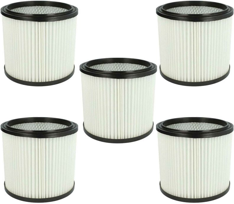 Thumbnail - 5x Faltenfilter kompatibel mit Alaska wvc 1600 Staubsauger - Filter, Patronenfilter, weiß - Vhbw