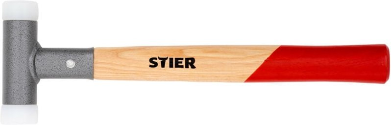 Schonhammer mit Hickory-Stiel, UPE/Nylon (65D/70D), ø 30 mm, rückschlagfrei - Stier