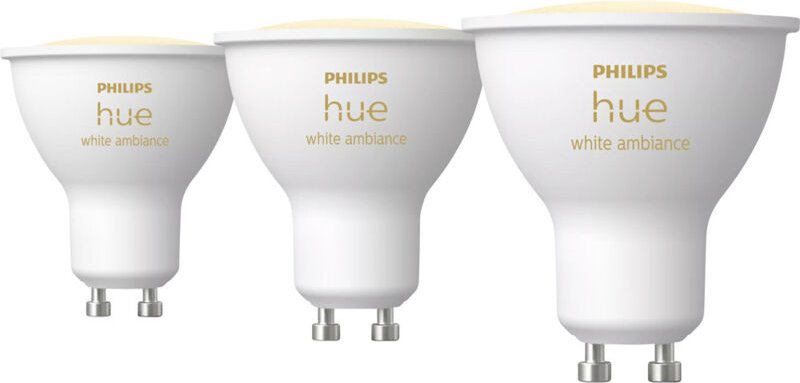 Philips Hue - intelligente led-glühbirnen gu10 3x4.2w 2200-6500k 3pcs - 23009500