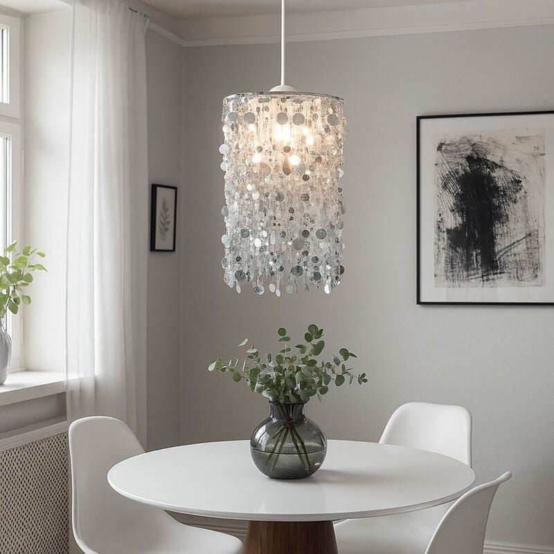 Kinder Pendel Leuchte silber Mädchen Spiel Zimmer Design Decken Hänge Lampe inkl. LED Leuchtmittel