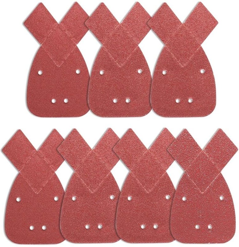 70 Stück Schleifblätter Dreieck-Schleifpapier 10 x 60/80/120/180/240/320/400 Körnung Schleifblatt passend für Detail-Han...