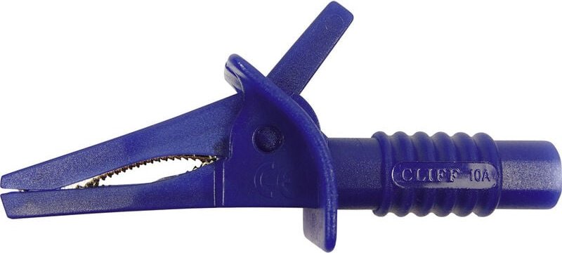 Cliff - FCR7943 Sicherheits-Abgreifklemme Steckanschluss 4 mm cat ii 1000 v, cat iii 600 v Blau