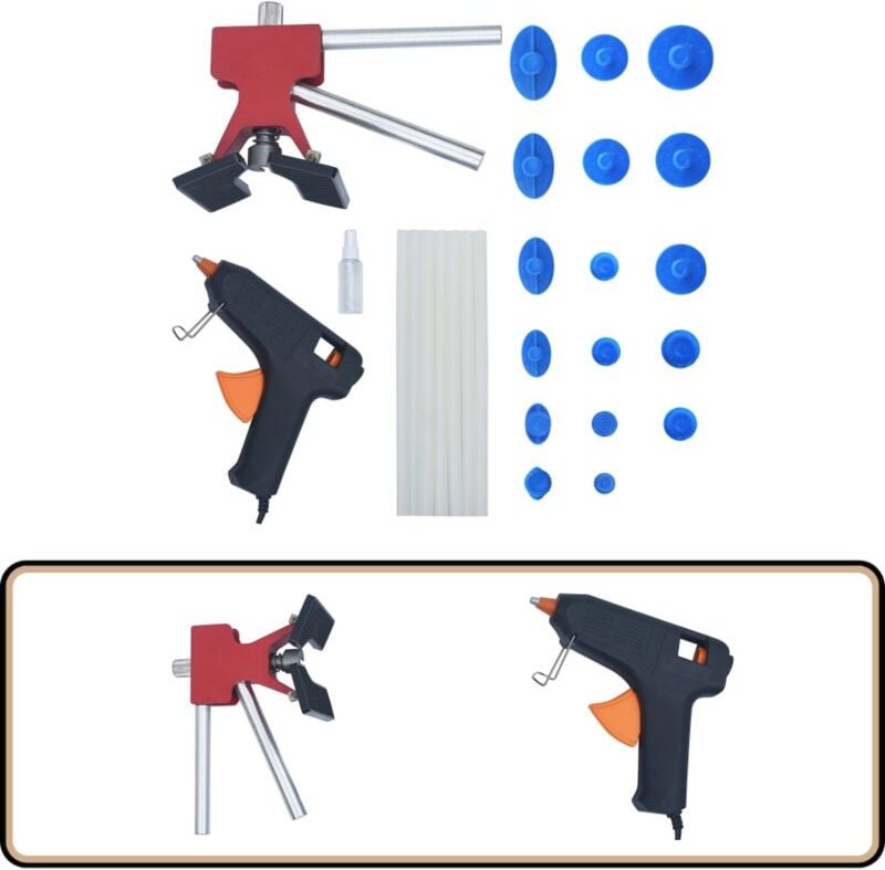 Vidaxl - 26-tlg. Ausbeulwerkzeug-Set - Ausbeulen Werkzeug - Dellen Reparieren - Lackschutz - Auto Werkstatt - Reparatura...