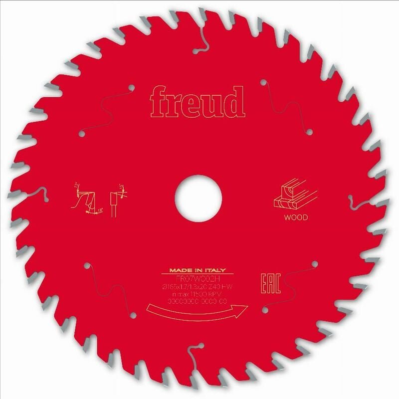 Sägeblatt für kabelgebundene/drahtlose Handkreissäge Freud 165 1,7/1,3 A20 Z40 ba 18° - F03FS09687 -FR07W002H