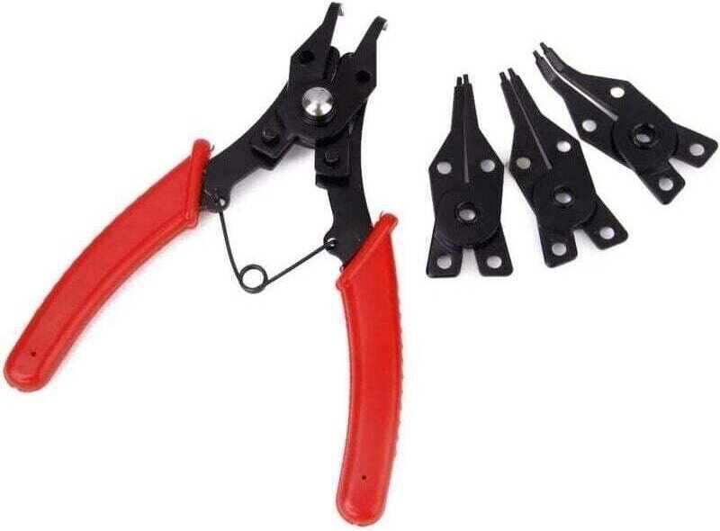 Sicherungsringzange, 4-in-1-Kombinationsset für elastische Sicherungsringe und Sicherungsringe