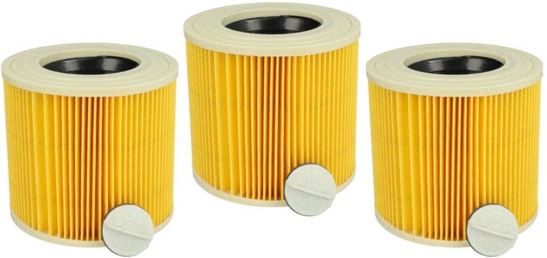 Filterset 3x Faltenfilter kompatibel mit Kärcher nt 20/1 Me Classic, mv 3 Premium Nass- & Trockensauger - Filter, Patron...