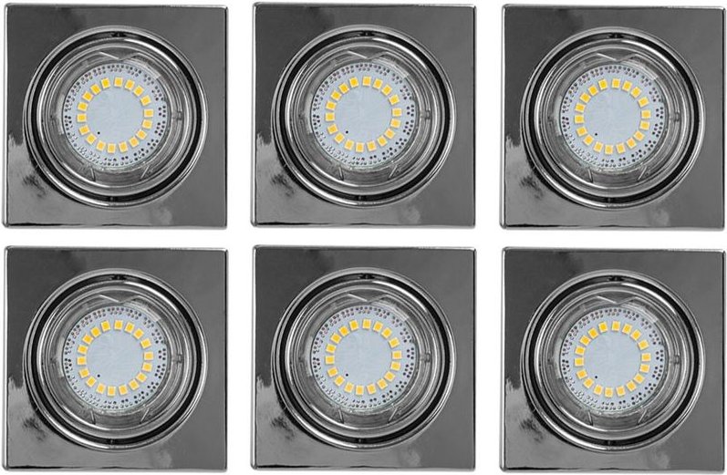 Spot-light - led 6er Pack Einbau Spot 4,5 Watt Wohnzimmer Diele Lobby Spotlight cristaldream 2305328