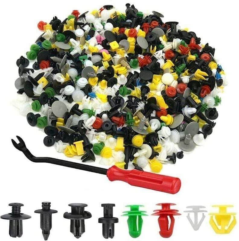 500 Stück Kunststoffnietclips, universelle Befestigungselemente für Autoverkleidungen mit Ausbauwerkzeug, für Türverklei...