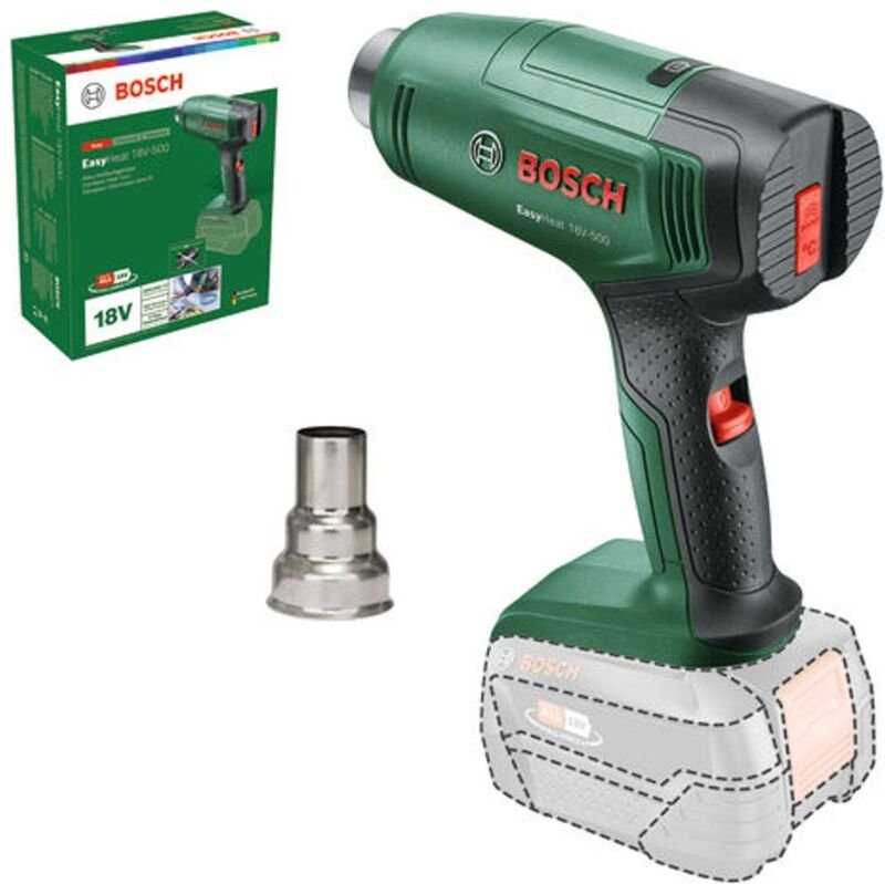 Bosch Akku-Heißluftgebläse EasyHeat 18V-500, incl. Zubehör, Karton