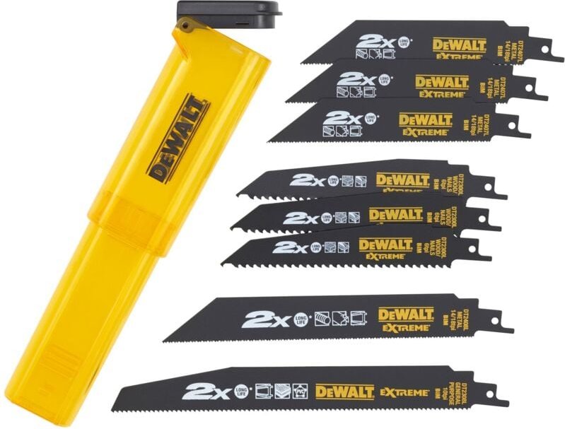 Säbelsägeblatt-Set Extreme Bi-Metall 8-tlg., DT2443L - Dewalt