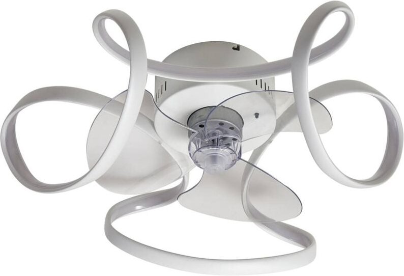 Deckenventilator mit Lampe 'Lomata' aus Aluminium dimmbar mit Fernbedienung für Wohnzimmer & Esszimmer von Lindby
