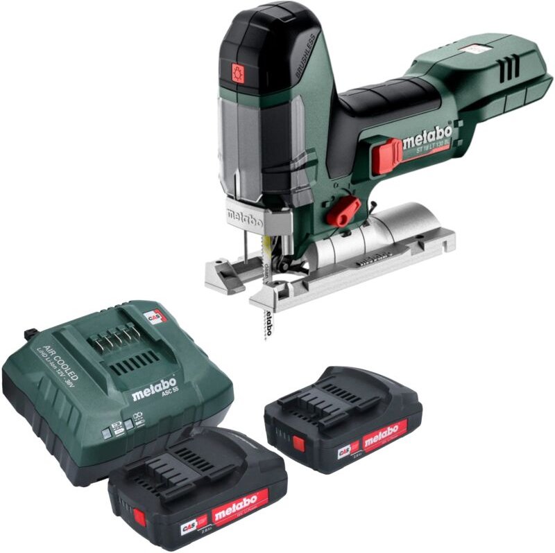Metabo ST 18 LT 130 BL Akku Stichsäge 18 V 130 mm Brushless + 2x Akku 2,0 Ah + Ladegerät