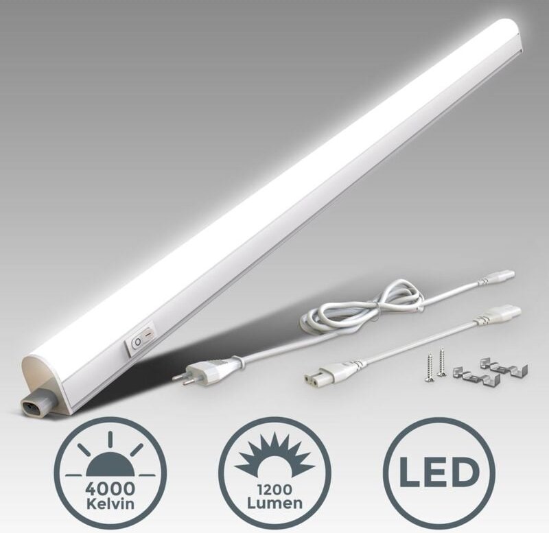 Unterbauleuchte - 15W, 1500lm, LED, Stecker, erweiterbar, neutralweiß, weiß