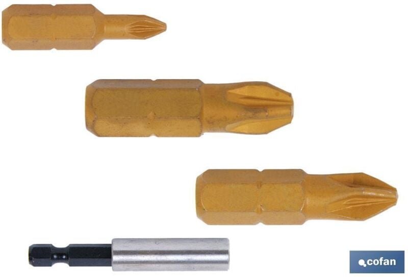 Sortiment von 1/4 Blechspitzen Pz-1-2-3x25+Adapter