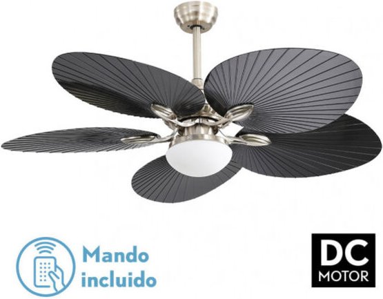 Lüfter dc chaw 24w 2950lm nickel/schwarz 5asp.6vel.132d w/remote, memory and temp.3000-4000-6000k