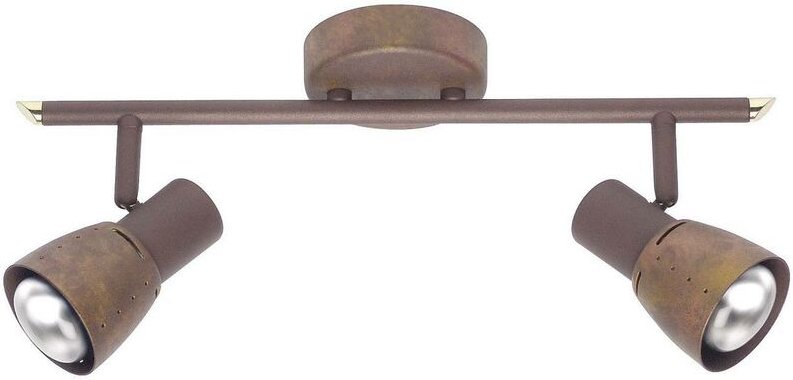 Lampe Lava Spotrohr 2flg altkupfer 2x R50, E14, 40W, geeignet für Reflektorlampen (nicht enthalten) Köpfe schwenkbar - B...