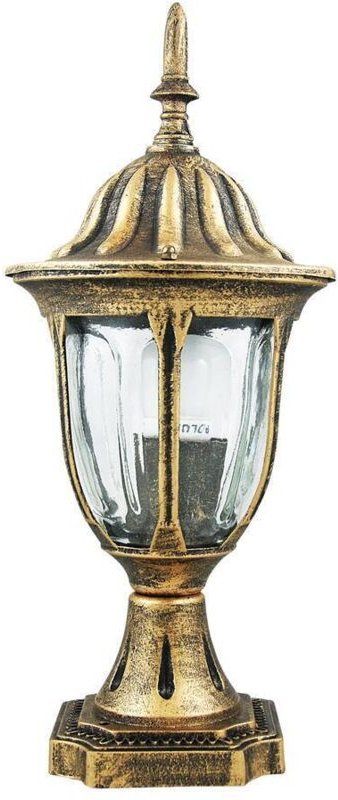 Retro Gartenlampe Florence 37cm E27 IP43 Patina Goldlux