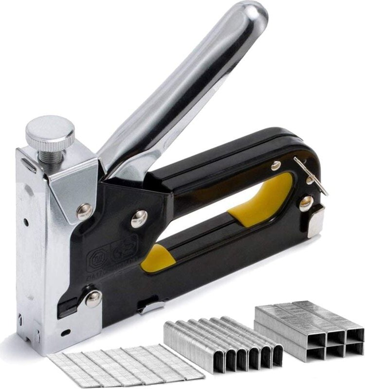 Thumbnail - Tacker mit 900 Heftklammern, 3-in-1-Hochleistungs-Handtacker, ideal für Holz/Polster/Stoff/Kabelheftung/Dekoration/Repar...