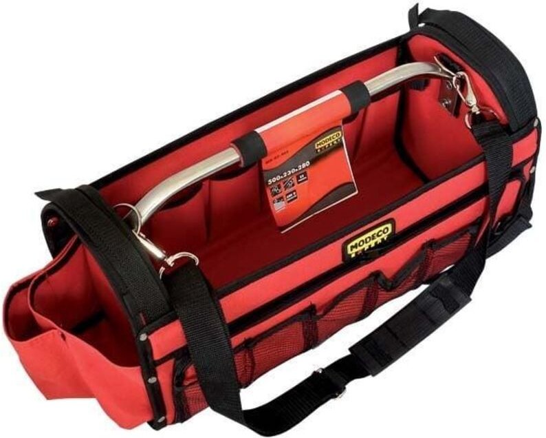 Modeco Professionelle Werkzeugtasche mit 23 Taschen, langlebig
