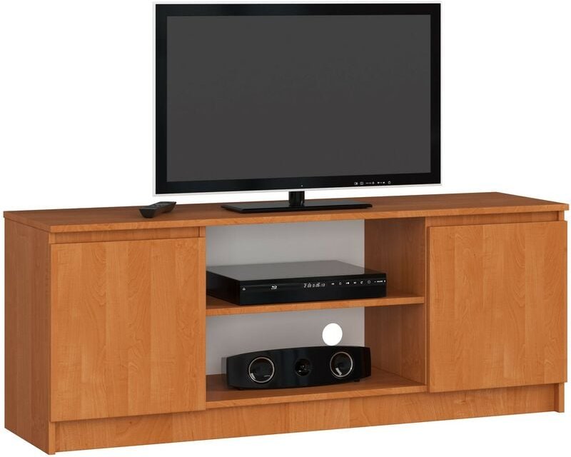 Thumbnail - Akord - tv Schrank Fernsehkommode 140 cm Erle 2 Türen 2 Ebenen B140 x H55 x T40 cm