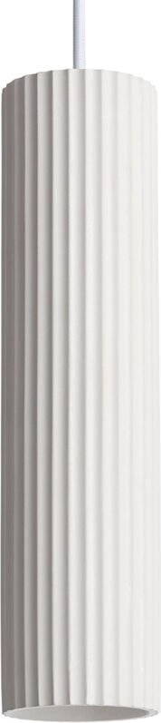 Efectoled - Pendelleuchte Gips Colum Weiß
