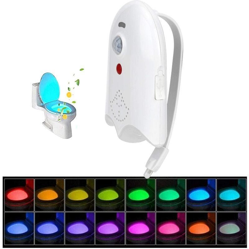 Leuchtendes Toiletten-Nachtlicht mit Bewegungssensor, wiederaufladbare Toilettenlampe über USB, Aromatherapie-Toilettens...