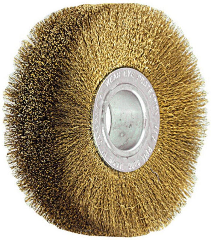 Lessmann ® - Lessmann Draht-Rundbürste Messingdraht 0,15 mm, Bürsten-⌀xBesatzbreite: 80X22 mm