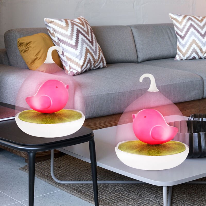 Tischlampe Tischleuchte Nachttischlampe Wohnzimmerleuchte Leselampe Schlafzimmerleuchte, Kunststoff weiß pink, Touchdimm...