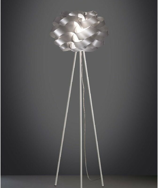 CLOUD Silber Dreibein Stehlampe Durchmesser 50x H 160 cm