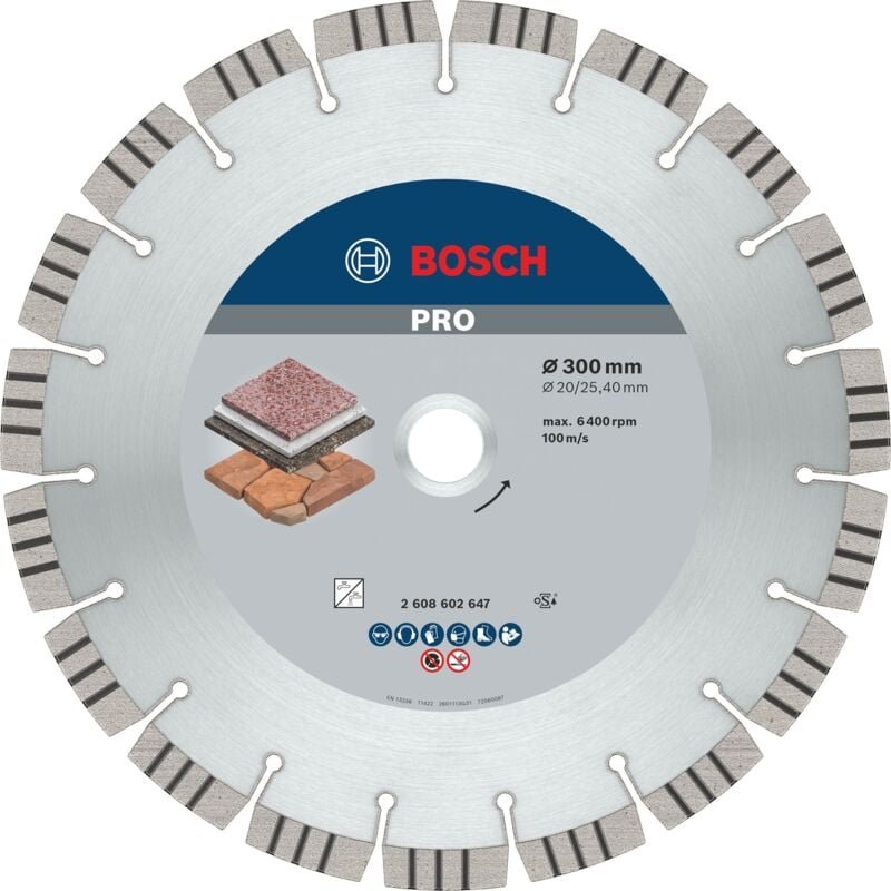 Pro Stone Diamanttrennscheibe, 300 x 20/25,4 mm - Bosch