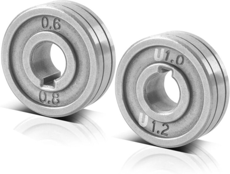 STAHLWERK Drahtführungsrolle 2er Set 0,6 / 0,8 mm 1,0 / 1,2 mm U & V Profil