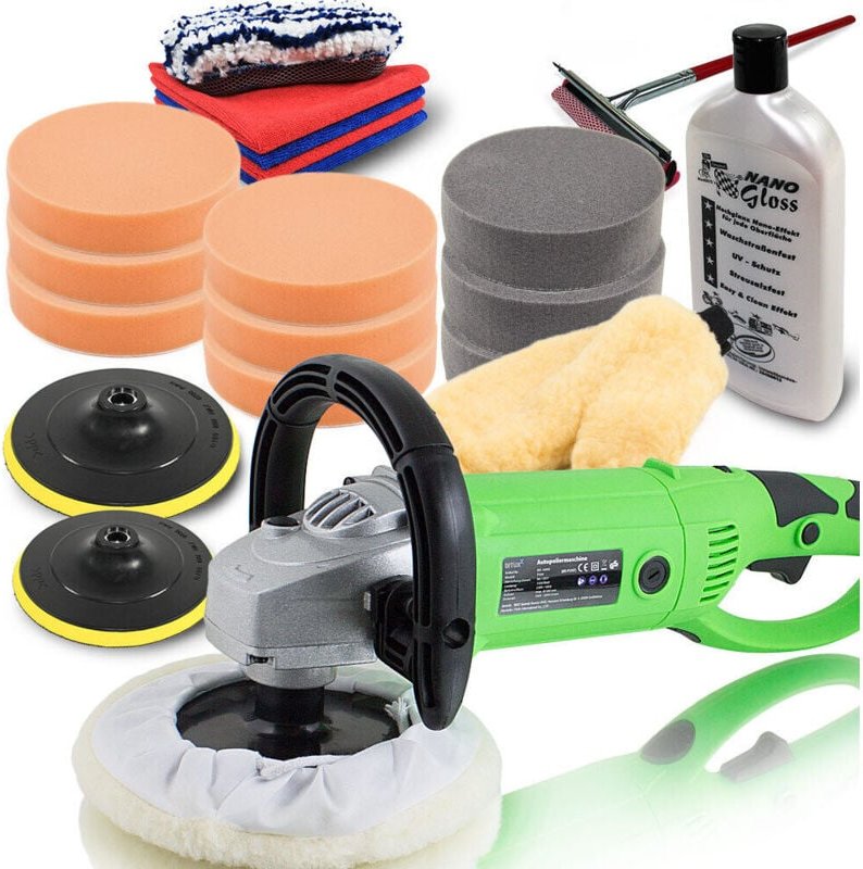 Sparset Poliermaschine 1500 Watt Schleifmaschine Autopolierer Poliergerät Autopflege kfz Pflege Autolackaufbereitung … -...